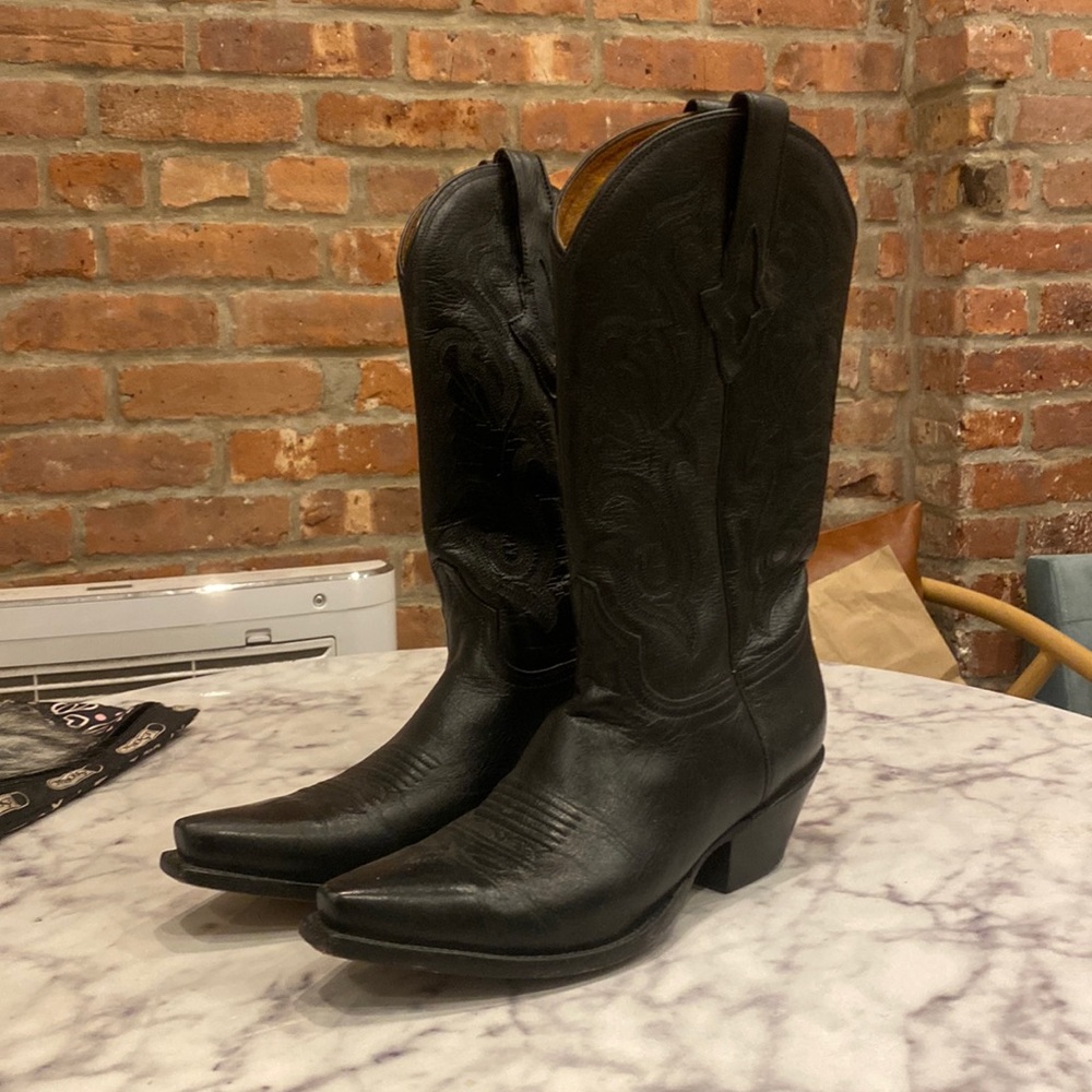 Genuine leather cowboy boots